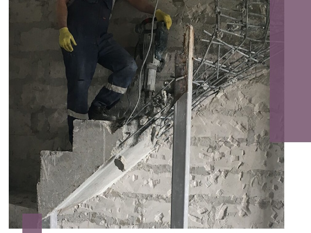 Демонтаж металлических и бетонных лестниц в Заволжье