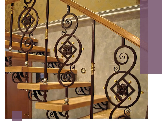 Изготовление кованых лестниц под ключ в Заволжье