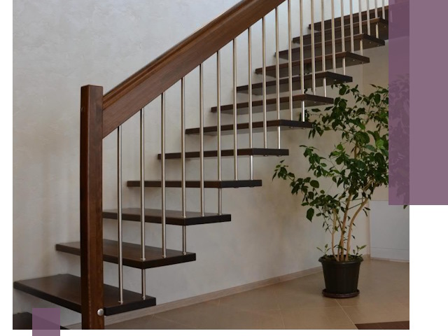 Лестницы на больцах под ключ в Заволжье – изготовление и монтаж