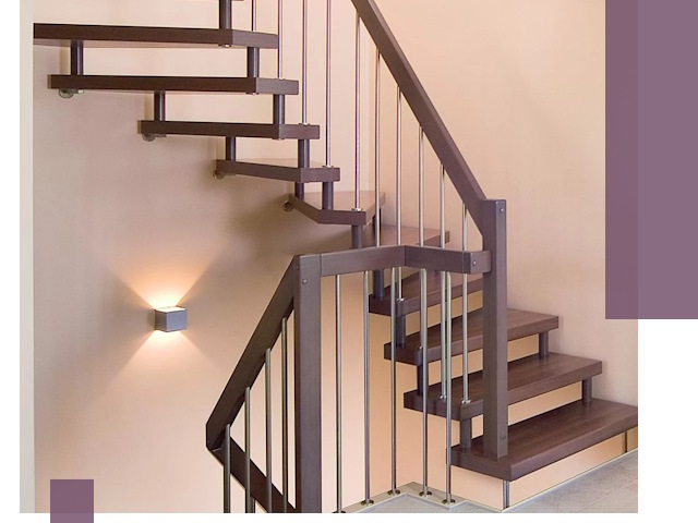 Изготовление лестниц на больцах в Заволжье под ключ