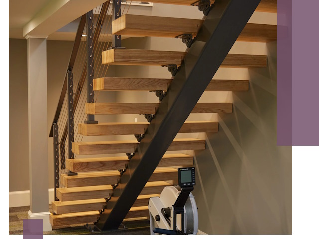 Лестницы на монокосоурах под ключ в Заволжье - изготовление и монтаж