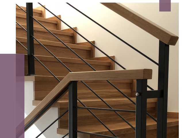 Обшивка металлической лестницы деревом в Заволжье от 4328 руб.