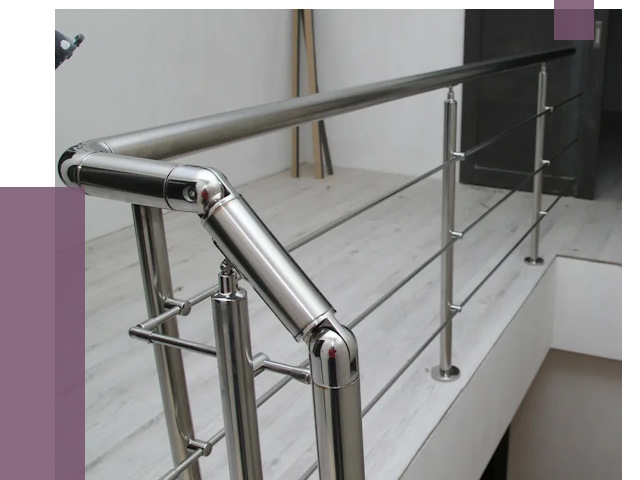 Перила из нержавеющей стали в Заволжье от 8962 руб. под ключ | ПРОЛЁТ-Звл