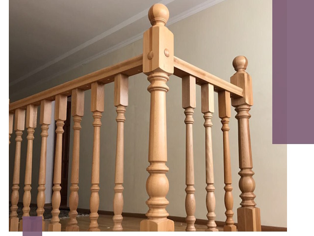 Деревянные перила на заказ в Заволжье: монтаж и изготовление