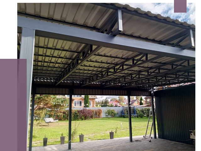 Монтаж навесов в Заволжье от 7332 руб. — установка навеса | ПРОЛЁТ-Звл