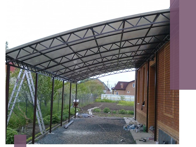 Профессиональный монтаж навесов под ключ в Заволжье