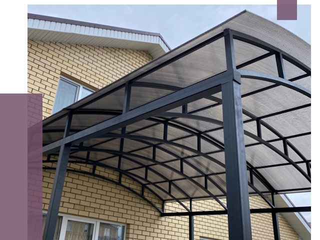 Монтаж козырьков в Заволжье от 11457 руб. | ПРОЛЁТ-Звл