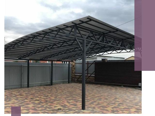 Недорогие навесы под ключ в Заволжье — изготовление и монтаж