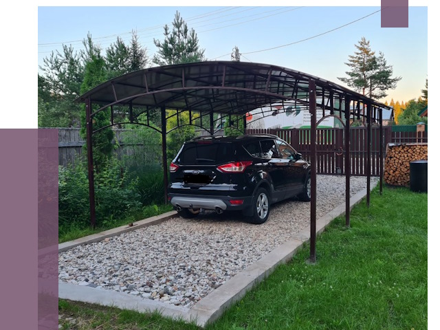 Навесы для автомобиля в Заволжье от 13086 руб.  | ПРОЛЁТ-Звл