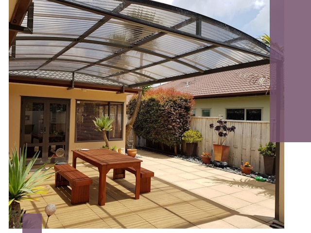 Навесы во двор под ключ в Заволжье — изготовление и монтаж