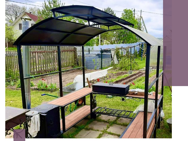 Навесы для барбекю в Заволжье: изготовление, монтаж и демонтаж