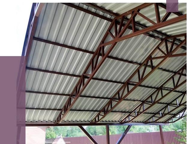 Навесы из профнастила в Заволжье от 7332 руб. | ПРОЛЁТ-Звл