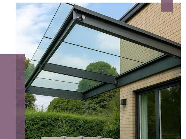 Стеклянные навесы и козырьки в Заволжье от 12221 руб.