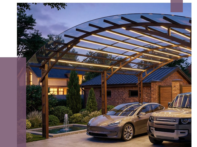 Металлические навесы в Заволжье от 12628 руб. под ключ — ПРОЛЁТ-Звл