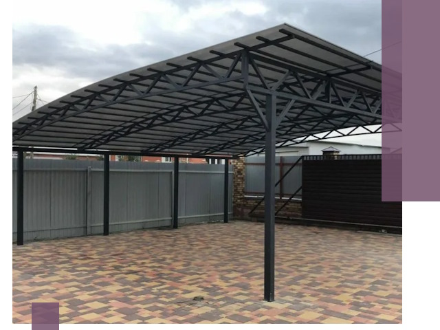 Металлические навесы под ключ в Заволжье — изготовление и монтаж