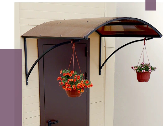 Козырьки над входом в Заволжье от 14767 руб.  | ПРОЛЁТ-Звл