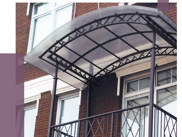 Козырьки над балконом в Заволжье от 8605 руб.  | ПРОЛЁТ-Звл