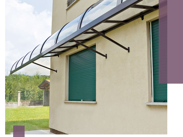 Козырьки над окнами в Заволжье — изготовление и монтаж по выгоде