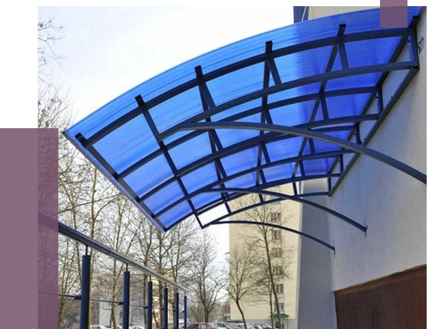 Козырьки из поликарбоната в Заволжье от 4277 руб. под ключ | ПРОЛЁТ-Звл