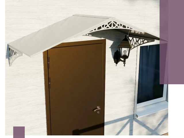 Металлические козырьки на входы и террасы в Заволжье