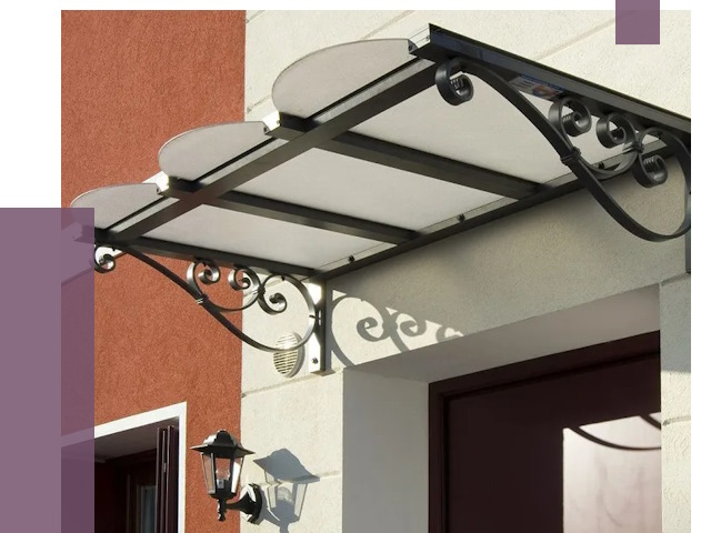 Односкатные козырьки в Заволжье от 8351 руб.  | ПРОЛЁТ-Звл