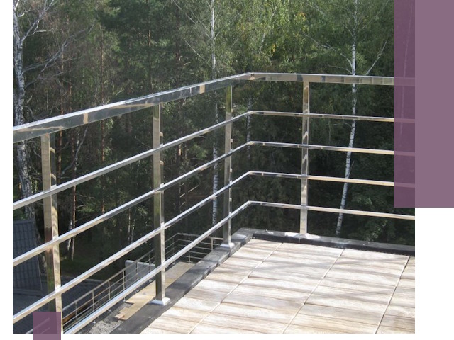 Парапеты из нержавеющей стали в Заволжье — изготовление и монтаж