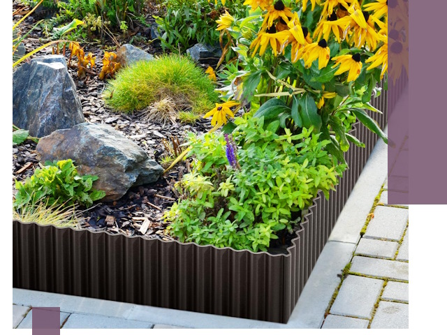 Металлические бордюры для клумб в Заволжье — производство и монтаж